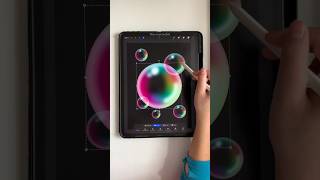 How to draw bubbles! #digitalart #procreate #ipad #cute #tutorial #easy #fun #3d #bubble #drawing