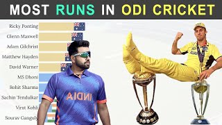 Most Runs in ODI Cricket History by Australian and Indian Batsmen