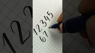 Numbers calligraphy. #satisfying #cursive #relaxing #shorts