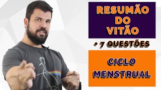 Resumão do Vitão - Fisiologia Humana - Ciclo Menstrual - Conteúdo + 7 Exercícios ENEM UERJ FUVEST