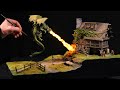 How to Make an EPIC Dragon Attack Diorama | Ralaxing Craft DIY