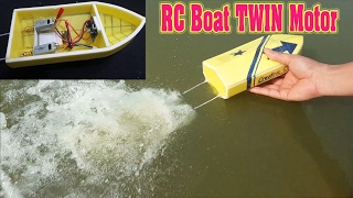 How To Make mini RC Boat Twin 180 Motor