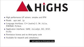 HiGHS: High-performance open-source linear optimization