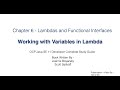 Lambda Part 03 - Variables scopes in Lambda Body  JavaCertification 1Z0-819