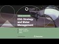 GRESB Inside ESG: ESG Strategy and Water Management