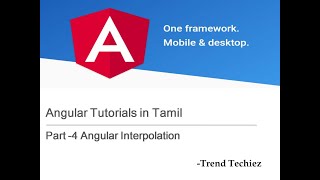 Angular Tutorials in Tamil (Part -4 Angular Interpolation)