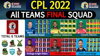 CPL 2022 - All Teams Final Squad  | All Teams Final Squad CPL 2022 | Caribbean Premier League 2022 |