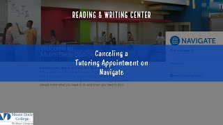 Canceling a Tutoring Appointment on Navigate