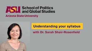 Understanding your syllabus