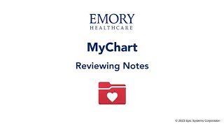 Reviewing Your Notes In Mychart