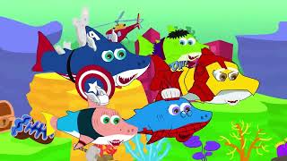 Baby Shark Song Superheroes Avengers | Baby Shark Song Nursery Rhymes & Kids Songs