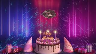 Happy Birthday Song 3D Animation P&D 2022 Neon Light Chocolate Magical Cake