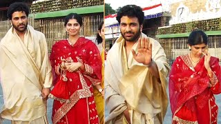 Sharwanand With His Wife Rakshitha Visits Tirumala | Manastars