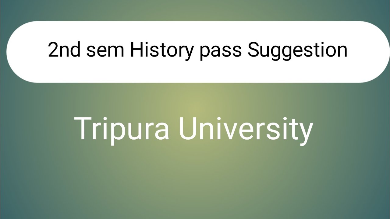 BA 2nd Sem History Pass 2022 - YouTube