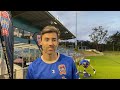 Newcastle Jets Jason Hoffman talks about his visit to Coffs Harbour.