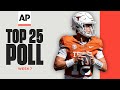 AP Top 25 Poll Released: Texas RETURNS to No. 1, Alabama DROPS 6 spots after SHOCKING loss