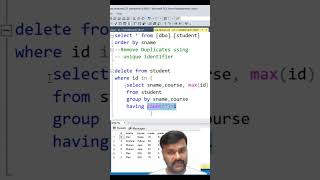 Remove duplicates #sql #database #dataengineers #sqlserver