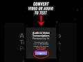 How to convert video or audio to text #transcribe #tutorial #transcription