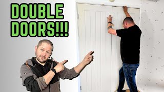 How to hang double doors !