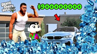 GTA 5 : Shinchan and Franklin Touch Anything Becomes Diamond In Gta 5!