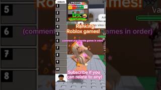 Ranking Roblox games!💗#roblox #shorts #robloxtrend #robloxshorts #viral #robux #edit #trending #fyp