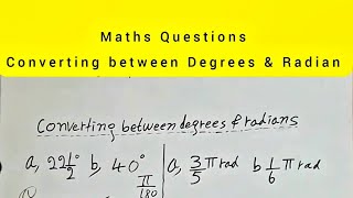 Convert Between Degrees And Radians Step By Step Examples