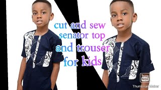 Diy:How to cut and sew senator/native shirt and trouser for kids part 1