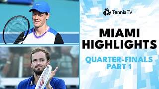 Sinner Faces Machac; Medvedev & Jarry Collide | Miami 2024 Quarter-Finals Highlights