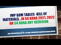 IMP BOM TABLES  BILL OF MATERIALS   IN S4 HANA 2021, 2022 OR s4 hana ANY VEERSION