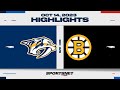 NHL Highlights | Predators vs. Bruins - October 14, 2023