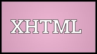 XHTML Meaning