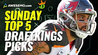 DraftKings NFL DFS Top-5 Picks Divisional Round Sunday Games| Daily Fantasy Fantasy Football
