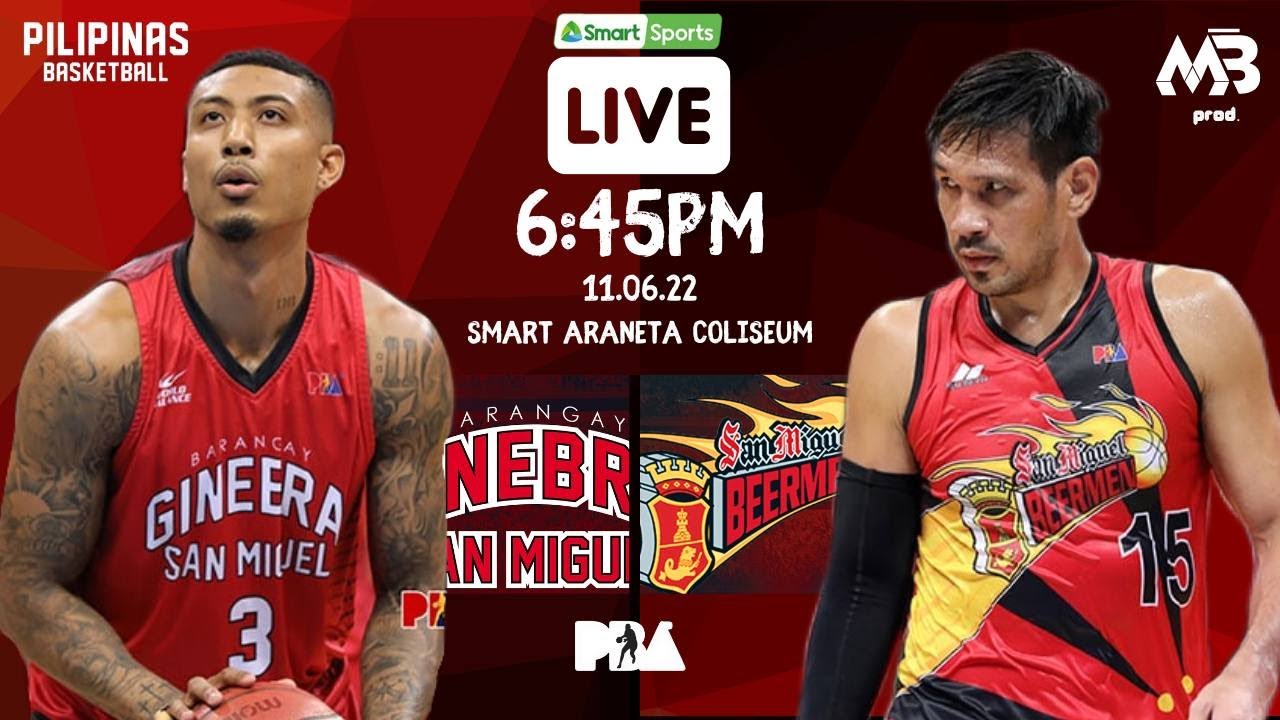 LIVE: Brgy.Ginebra Vs San Miguel Nov. 6, 2022 PBA COMM'S CUP - YouTube