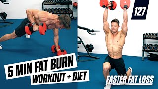 5 MIN Morning Fat Burning Routine (Workout & Diet) | Faster Fat Loss™