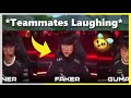 Faker embarrassed after he has to Sneeze in Game