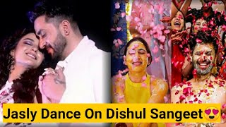 ALY GONI JASMIN BHASIN DANCE PERFORMANCE ON RAHUL VAIDYA DISHA PARMAR SANGEET,DISHUL WEDDING | JASLY