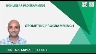 Geometric Programming-I