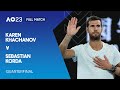 Karen Khachanov v Sebastian Korda Full Match | Australian Open 2023 Quarterfinal