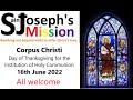 Virtual Service for Corpus Christi 16th June 2022