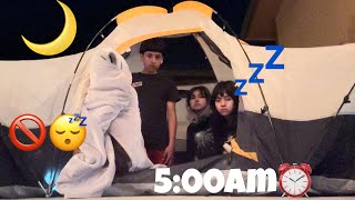 WE PULLED A ALL NIGHTER IN A TENT!!😱🏕️