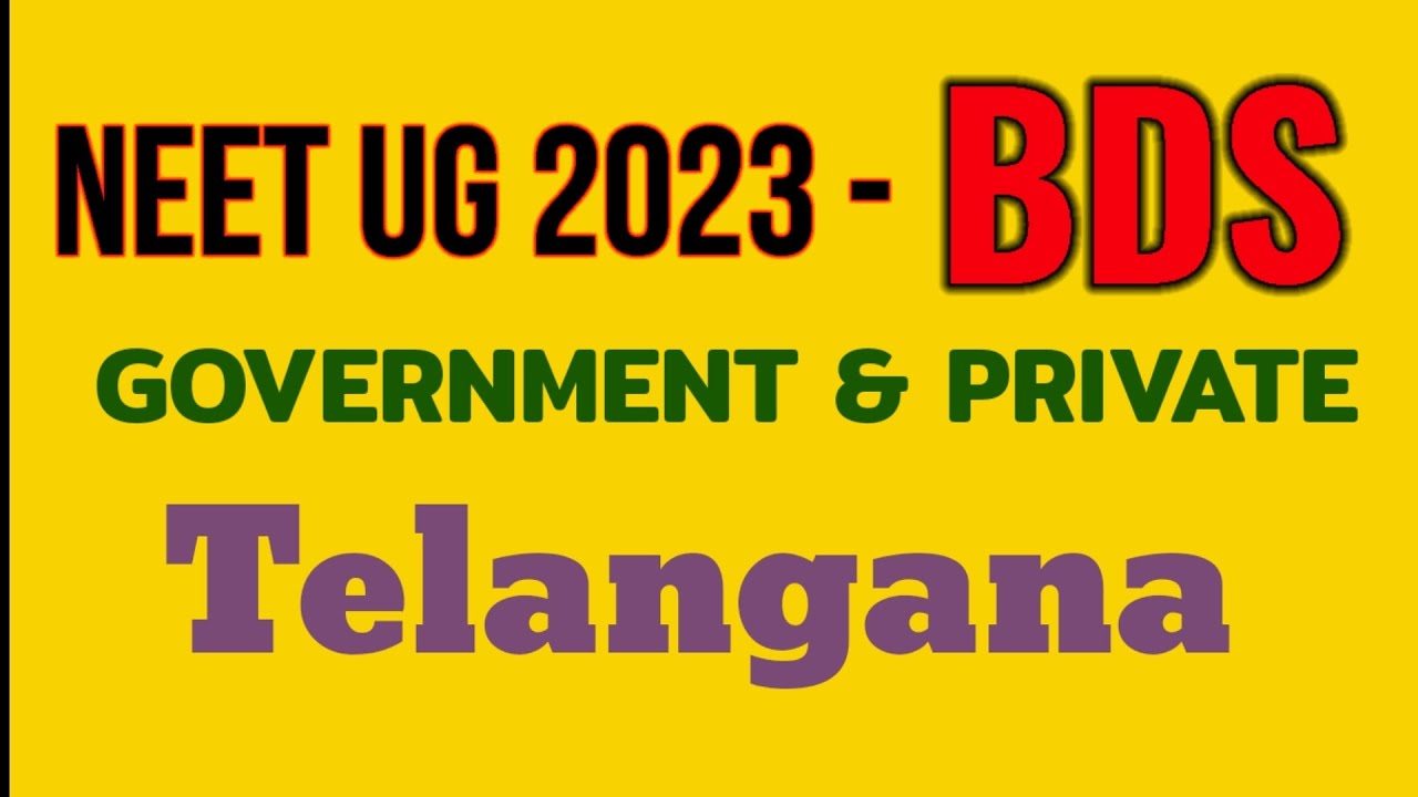 NEET 2023 BDS Telangana Cutoff #neet #bds #dental#dental#bdshorts # ...