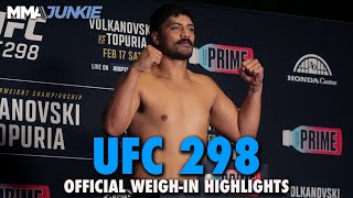 UFC 298 Official Weigh-In Highlights: Junior Tafa Replaces Injured Brother Justin on 1 Day's Notice