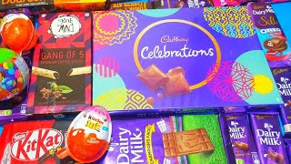 Cadbury celebration, chocolate opening video, lots of chocolates