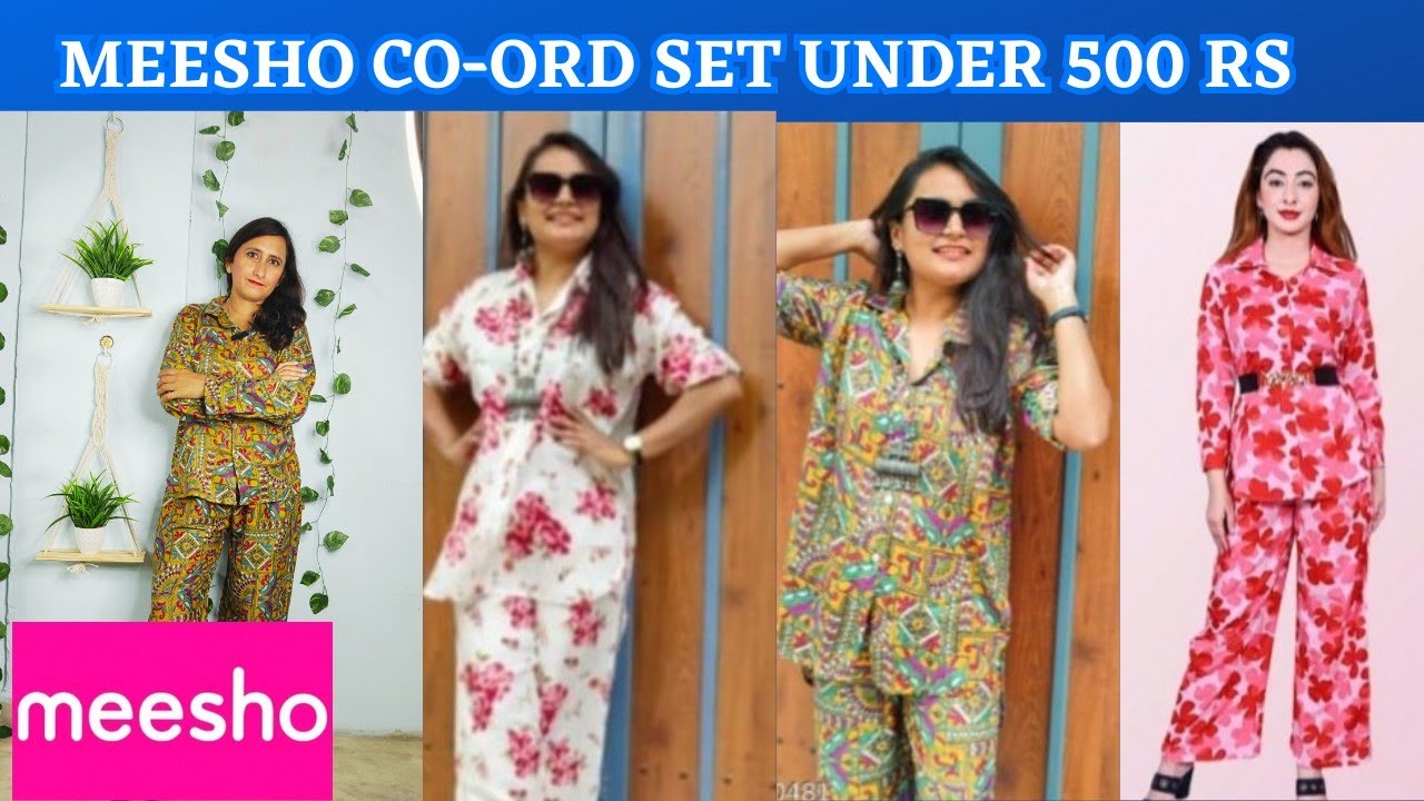 Co Ord Set Haul From Meesho Under 500 Ll Try On Haul Youtube