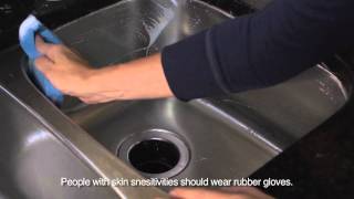 How to clean the kitchen sink with CLR Bath & Kitchen Cleaner