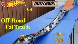 Hot Wheels vs Matchbox epic fat track off-road tournament race