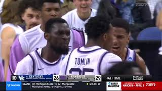 KANSAS STATE ENDS THE HALF WITH A BANG🔥🔥 Markquis Nowell To Nae'Qwan Tomlin With The No Look Lob!