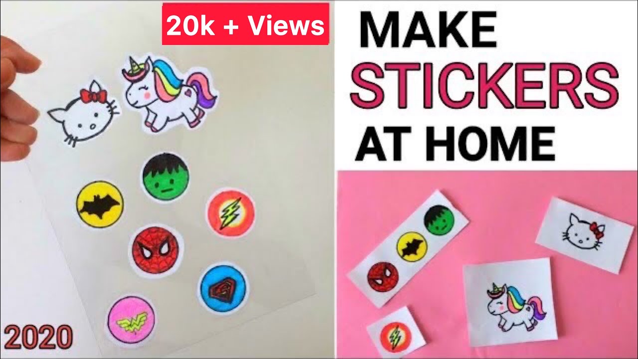 How To Make Stickers At Home |How To Make Stickers Without Sticker ...