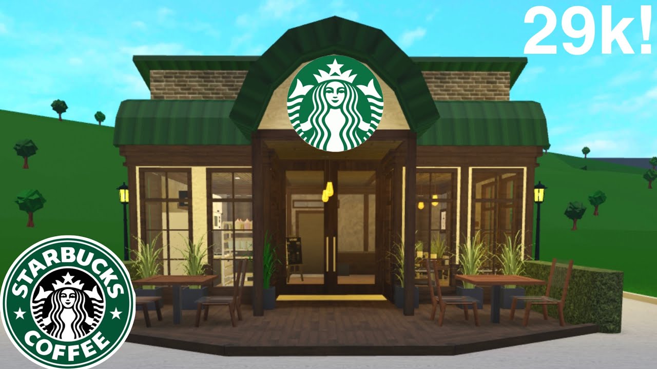 No Gamepass Mini Starbucks ☕️|29k!| Speedbuild & Tour | Roblox Bloxbury ...