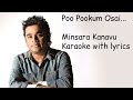 Poo Pookum Oosai | Karaoke | With Lyrics | Minsara Kanavu | A.R. Rahman | High-Quality |